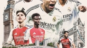 fb体育-皇马发布客战枪手海报：姆巴佩领衔罗德里戈、卡马文加三人出镜